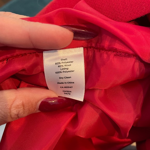 Talbots Red Sleeveless Classic Career Sheath Dress Women's Size 6 - Picture 5 of 5